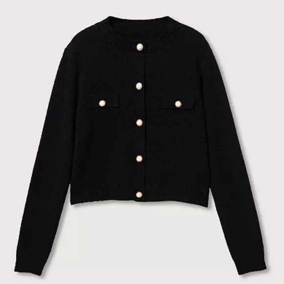 🆕 MANGO Women's Knitted Cardigan with Jewel . - Picture 7 of 10
